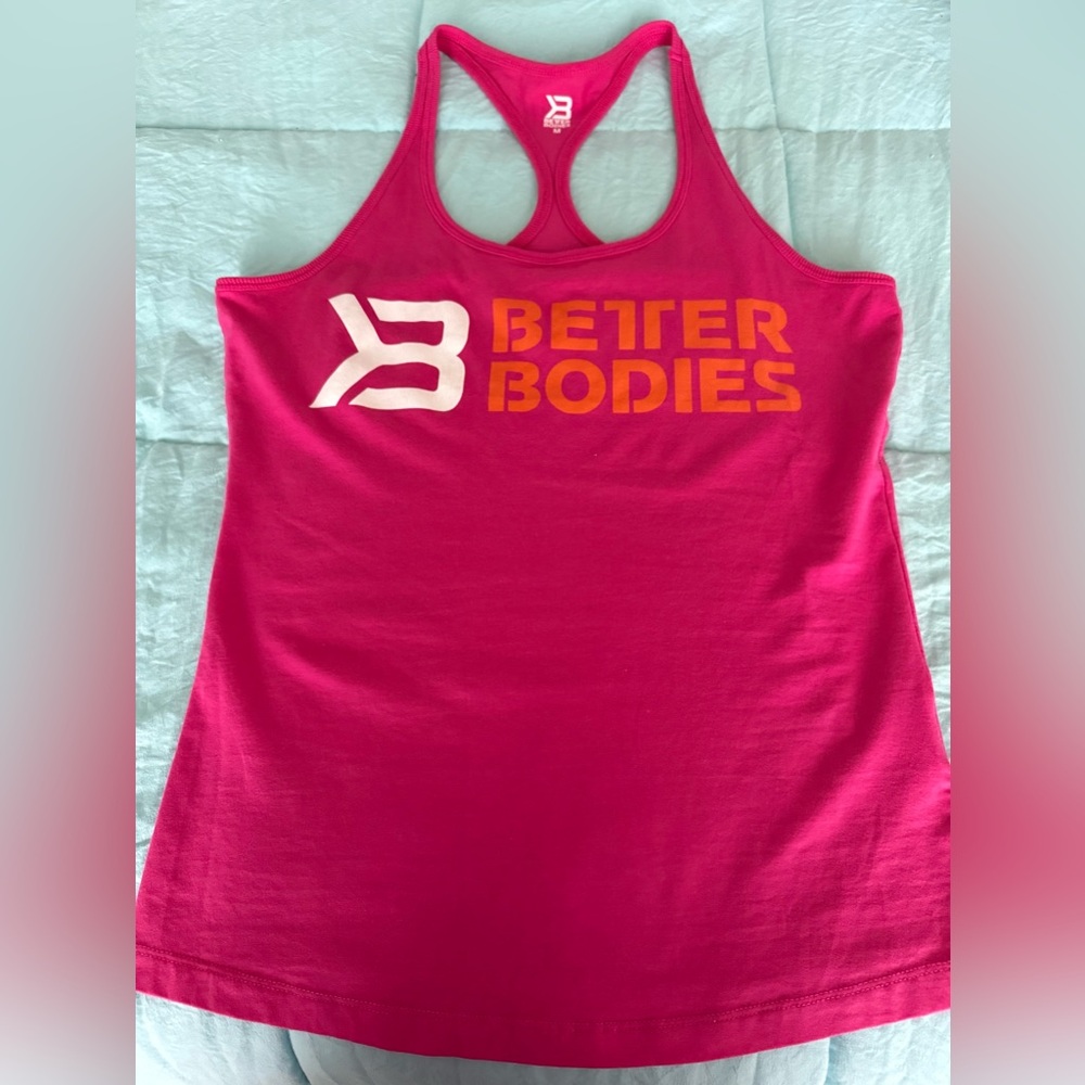 BETTER BODIES Fuchsia and Orange Tank Top
